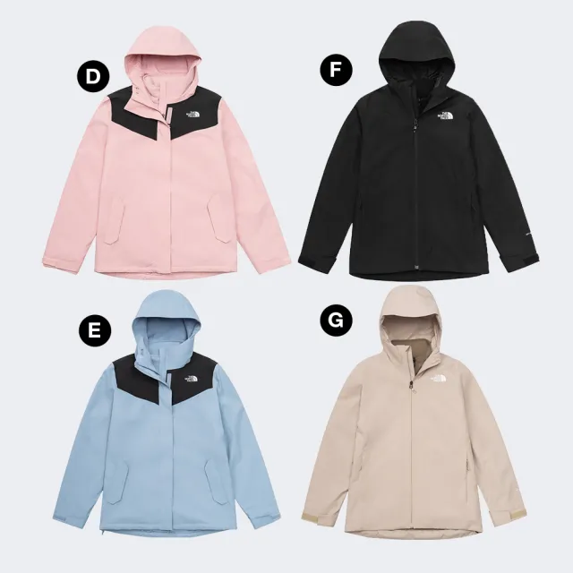 【The North Face】線上獨家款｜男女款防水抓絨內裡DRYVENT三合一外套 (多款任選)