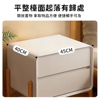 【靚白家居】奶油風抽屜床頭櫃 寬 40公分 (床邊櫃 抽屜櫃 斗櫃 置物櫃 層櫃 隙縫櫃 床邊櫃 邊櫃 櫃子)