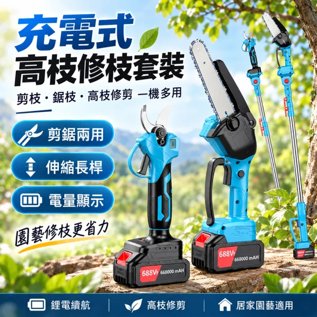 Felsted 菲仕德 鋰電高枝剪 電動高枝剪 高枝鋸 無刷修枝剪 伸縮桿 高空剪 粗枝剪 防誤觸開關