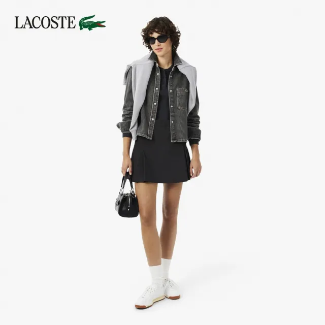 【LACOSTE】女款-寬鬆輕量牛仔襯衫(深灰色)