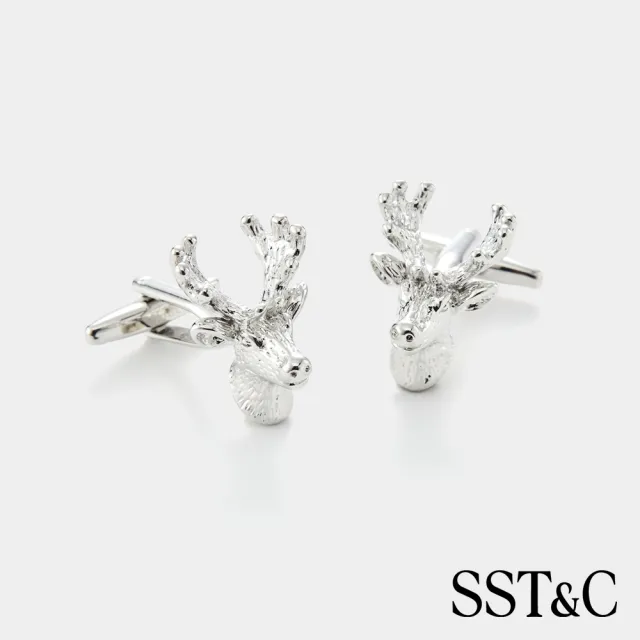 【SST&C】男女同款_銀色鹿頭造型袖釦83126931004(限時85折)