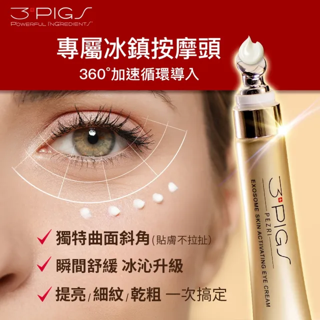 【PEZRI 派翠】外泌體撫紋修復亮眼霜20ml-2入(EXOSOME 超能外泌體/外泌體眼霜)
