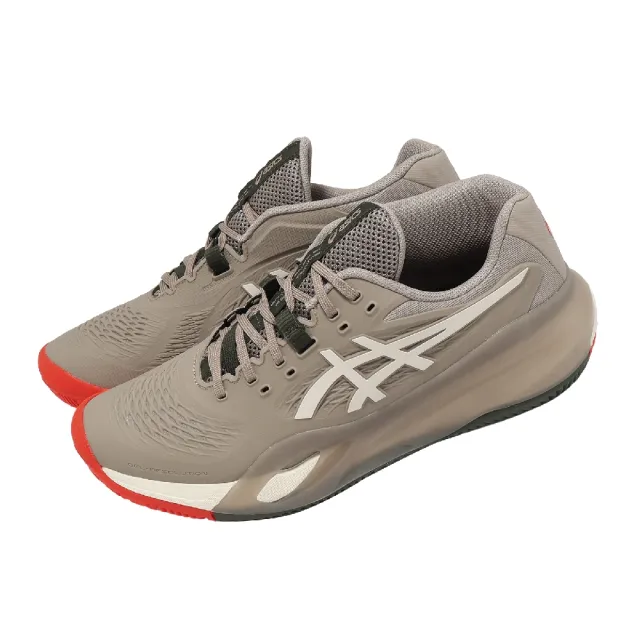 【asics 亞瑟士】網球鞋 匹克球鞋 GEL-Resolution X Clay 男鞋 棕 紅土 1041A485200