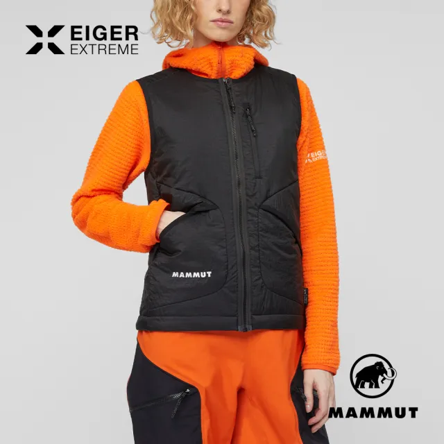 【Mammut 長毛象】Eiger Free Light IN Vest W 極限艾格輕量繩化纖保暖背心 黑色 女款 #1013-04980