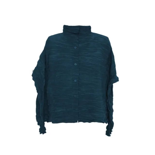 【巴黎精品】現貨+預購 三宅風皺褶衣服外套高級摺衣罩衫襯衫顯瘦大尺碼女裝(寬鬆防曬女外套多款3款b1a77 C)