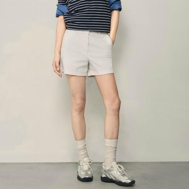 【GIORDANO 佐丹奴】韓系選品 女裝彈力棉中腰休閒短褲(多色任選)
