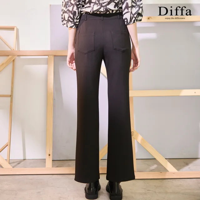 【Diffa】黑色直筒長褲-女