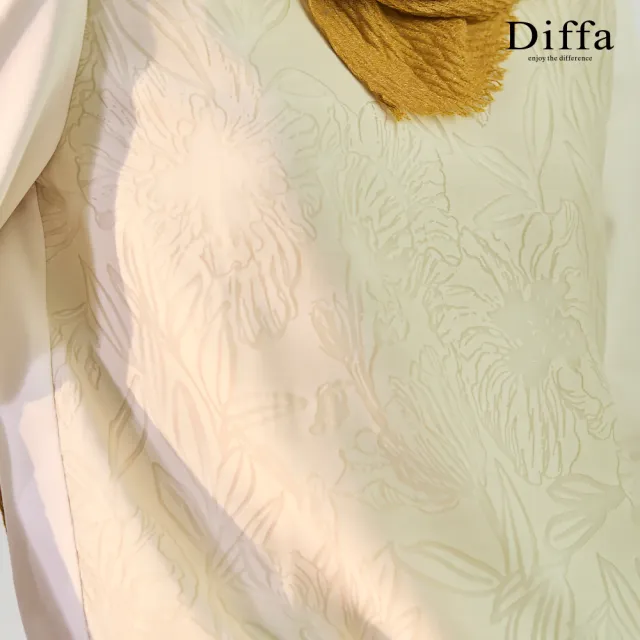 【Diffa】異素材拼接速乾抗UV針織衫-女