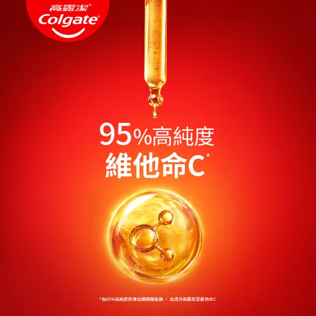 【Colgate 高露潔】OPTIC WHITE光感白高純度維他命C美白牙膏80gx2入(新上市)