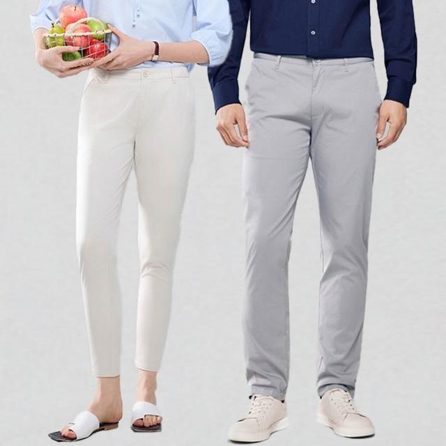 【GIORDANO 佐丹奴】男女裝透氣彈力休閒褲(多色任選)