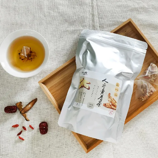 【NICE GREEn 美蔬菜】人參茶堅果禮盒 - 人參黃耆茶 1 包、堅果四寶 1 罐