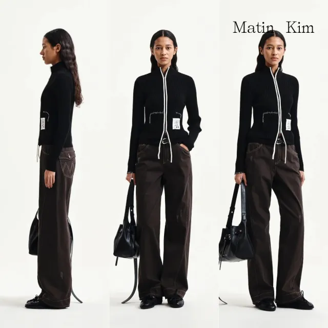 【MATIN KIM】官方旗艦 羅紋針織修身外套(多款任選)