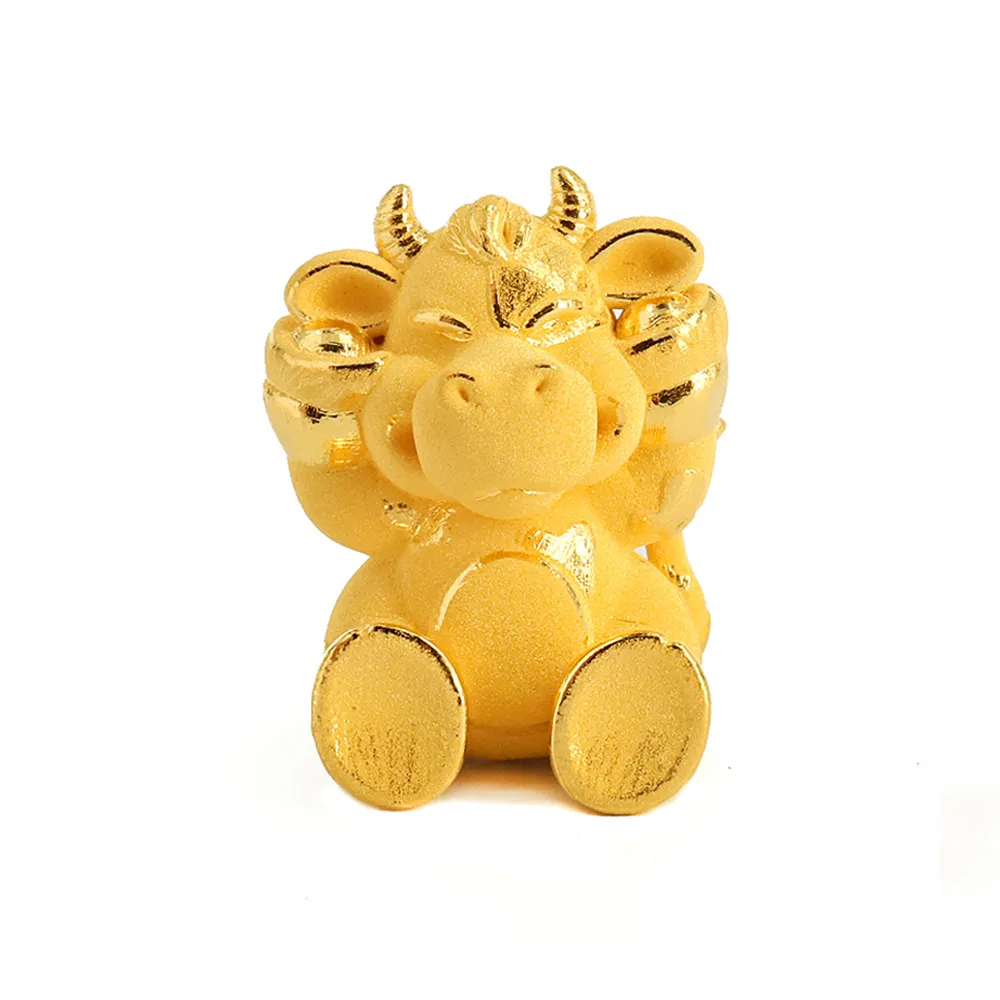 【生活金藝】招財進寶-牛 黃金擺件(金重足0.75錢)