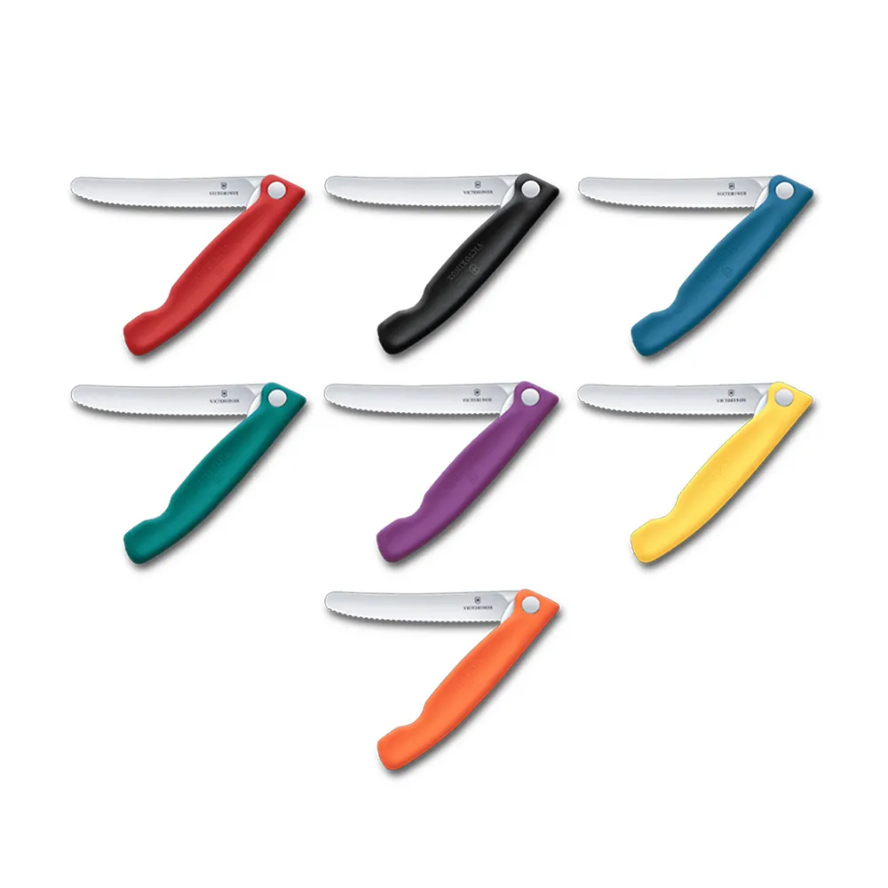 【VICTORINOX 瑞士維氏】Swiss Classic 折疊式蕃茄刀(鋸齒11cm)