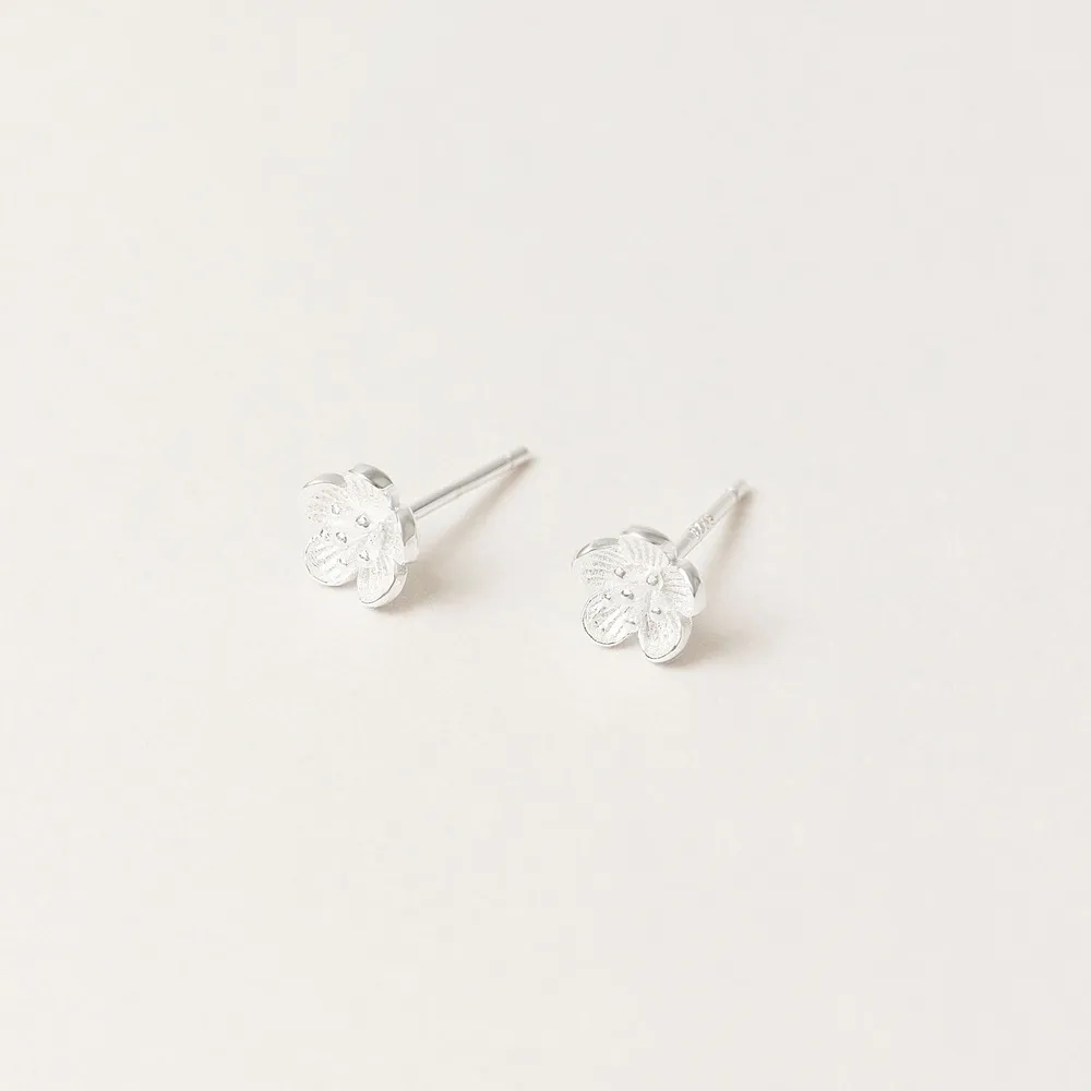 【vacanza】925純銀飾品｜櫻花 純銀耳環 (抗過敏 七夕禮物 生日禮物)