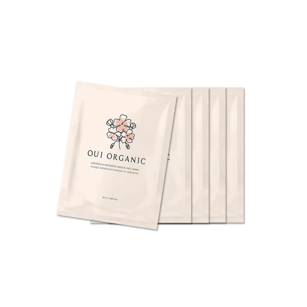 【WeOrganic 唯有機】天竺葵全效修護面膜5入組(舒緩、保濕、超輕薄)
