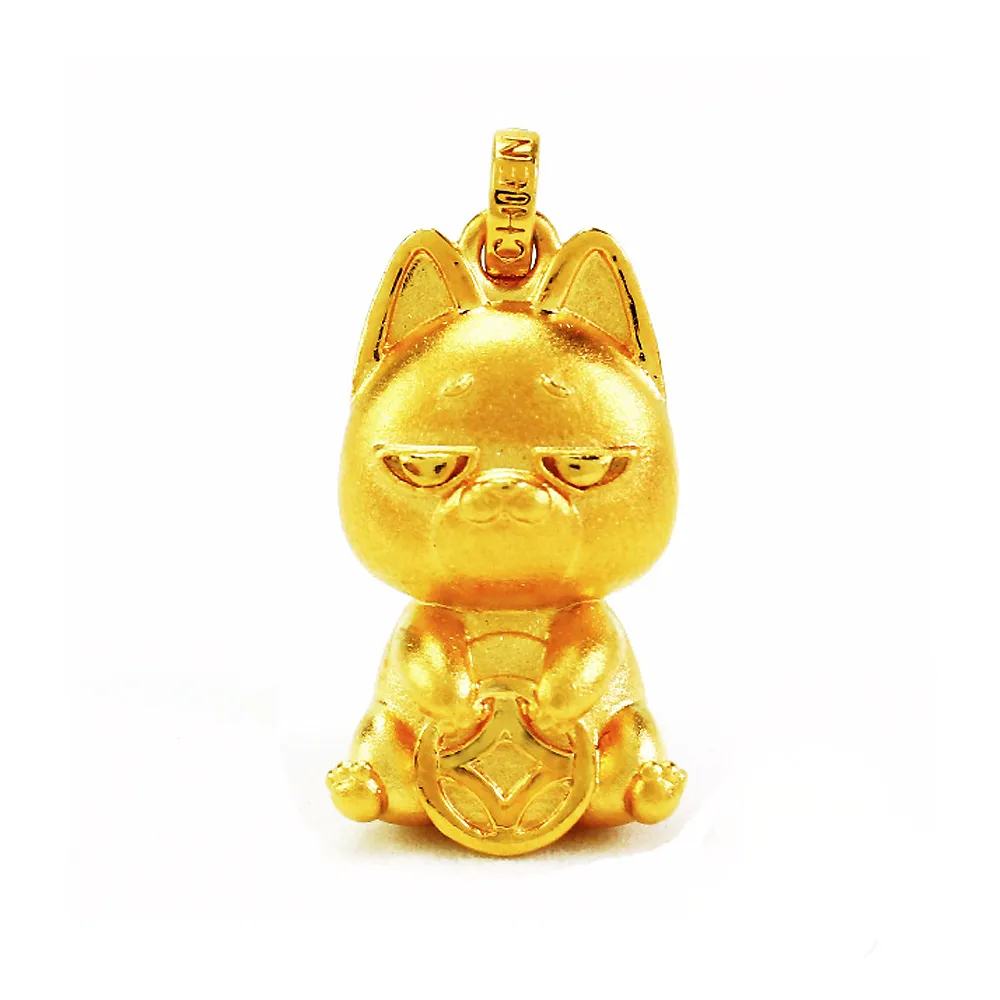 【2sweet 甜蜜約定】好想兔獨家聯名款帕兔系列純金硬金款墜飾 金重約0.49錢(甜蜜約定 好想兔 金飾)