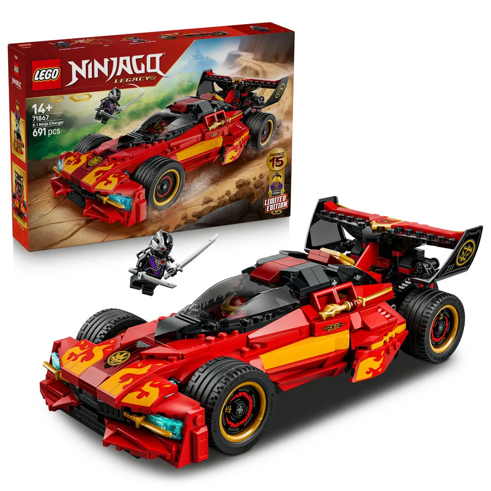 LEGO 樂高】旋風忍者系列71867 X-1 忍者電極跑車15 週年紀念版(創意力