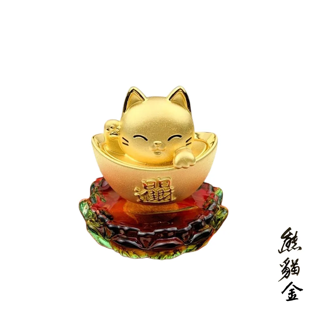 黃金擺飾財源滾滾招財貓1.58錢(黃金擺飾)