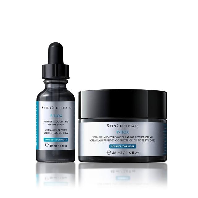 【Skin Ceuticals 修麗可】醫美級抗皺煥亮全配組★P-TIOX 超胜月太抗皺極光精華+逆時無痕霜