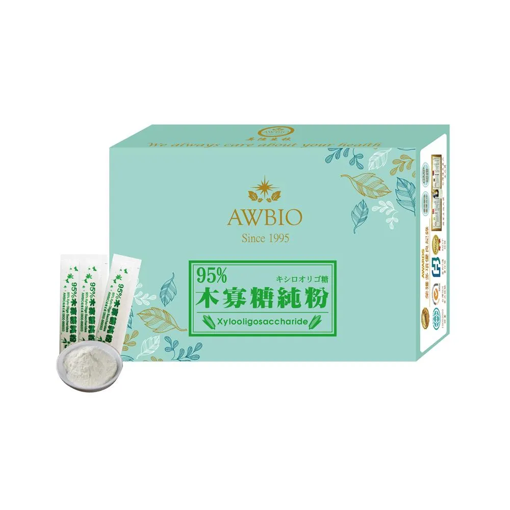 【美陸生技AWBIO】95%木寡糖純粉 益生菌(經濟包 15包/盒)