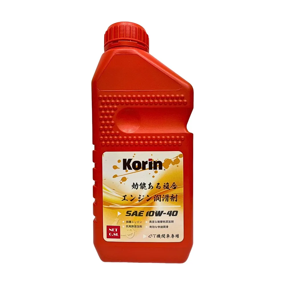 【Korin】機車用油10W/40 4T 0.8L(抗磨損 抗氧化性 降低機油耗損 減少排放)