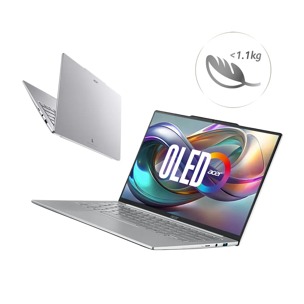 【Acer】筆電包/羅技鼠★14吋極致輕薄3K OLED AI筆電(Swift Air/SFA14-71M-52EM/Ultra 5-125H/32G/512G)
