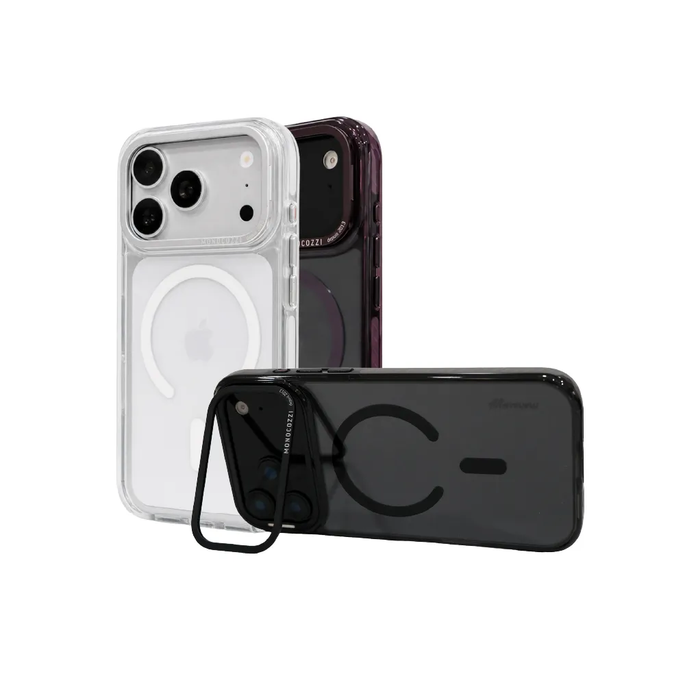 【MONOCOZZI】iPhone 18/17 Pro/Pro Max 磁吸金屬鏡頭支架防摔保護殼(支援MagSafe 手機殼)