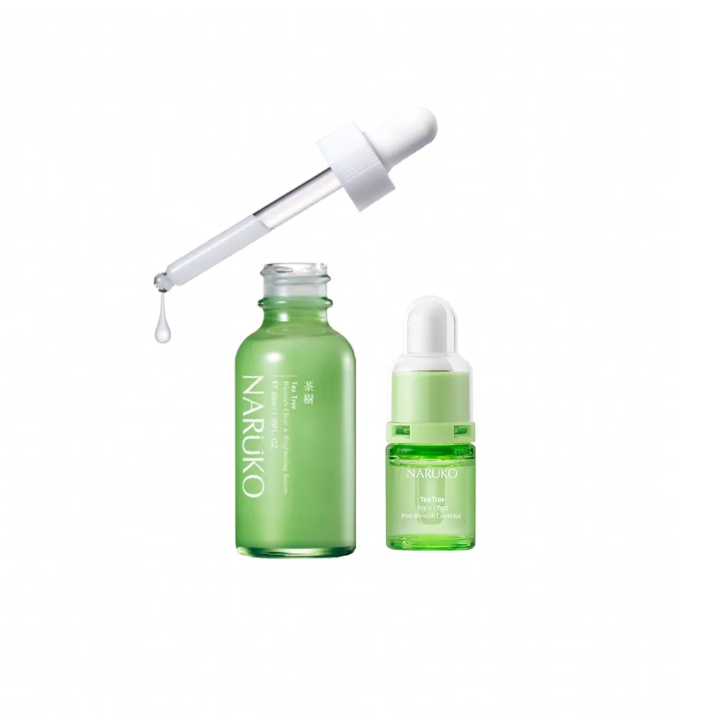 【NARUKO 牛爾】抗痘美白組★茶樹三酸AI痘印美白安瓶12ml+茶樹抗痘美白精華30ml(美白/淡化痘印)