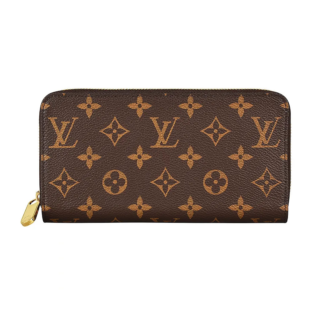 Louis Vuitton 路易威登】LV M41896 ZIPPY花紋LOGO帆布12卡拉鍊長夾