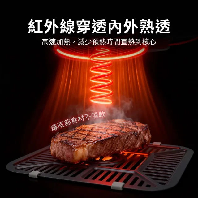 【Glolux】8.8L不鏽鋼多功能觸控氣炸鍋（雙層大容量氣炸鍋）