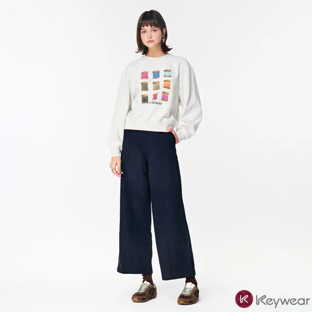 【KeyWear 奇威名品】俐落剪裁工裝寬褲/休閒寬褲(多款任選)