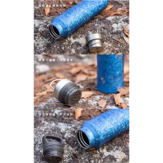 【Titanium 鈦造】鈦造510 晶鈦系列-曦陽金 510ml(運動水壺 保溫瓶 鈦保溫瓶 環保杯 鈦保溫杯)