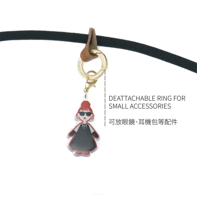 【HAPPYFACE】摩登女孩撞色派對三合一掛繩 附贈品牌夾片(HC0037)