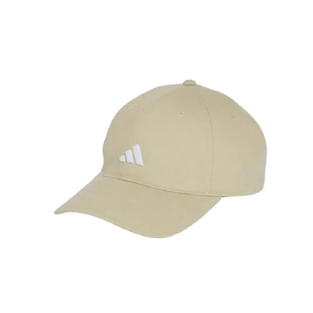 【adidas 愛迪達】3BAR COTTON CAP 卡其色 運動帽 老帽 刺繡logo KV1619