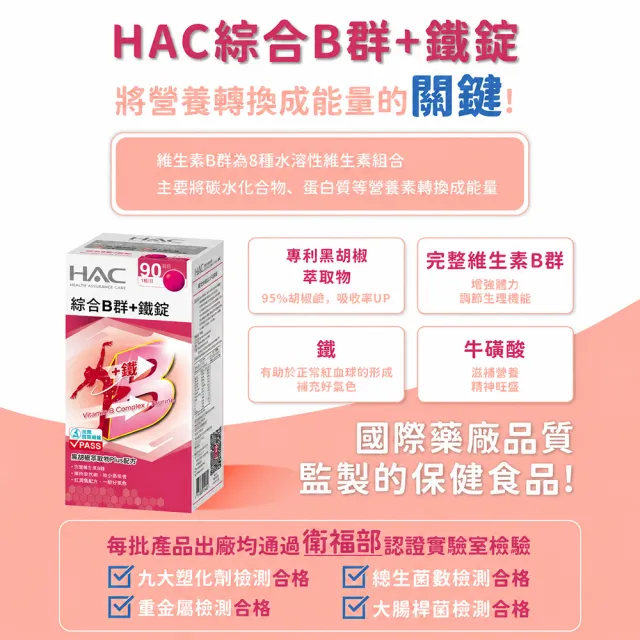 【永信藥品】綜合維他命B群 +鐵錠2瓶組(共180錠/ 半年份/ 鐵/ 牛磺酸/糖衣錠 / 上班族 / 女性)