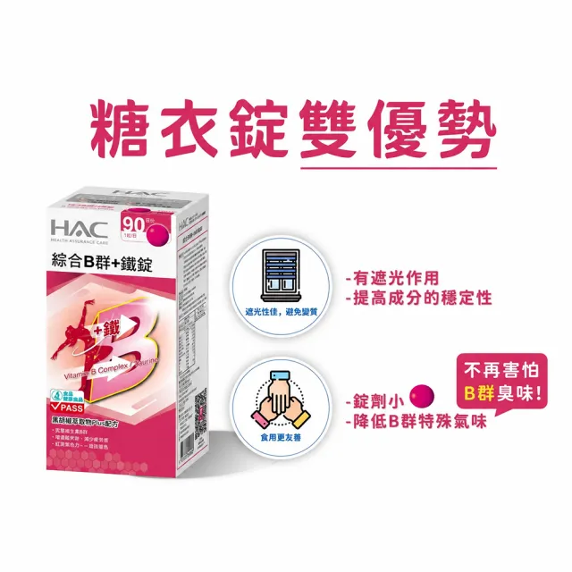 【永信藥品】綜合維他命B群+鐵錠4瓶組(共360錠/ 一年份 / 鐵 / 牛磺酸 / 糖衣錠 /上班族 / 學生 / 女性)