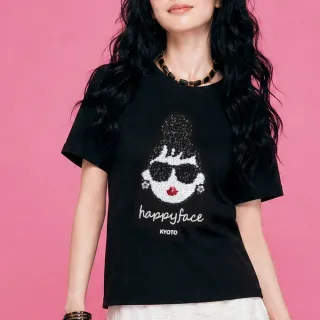 【HAPPYFACE】怪時尚EMMA IP T恤 側邊開叉上衣 時尚好搭配 (F29284)