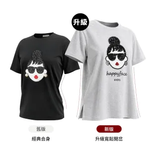 【HAPPYFACE】怪時尚EMMA IP T恤 側邊開叉上衣 時尚好搭配 (F29284)