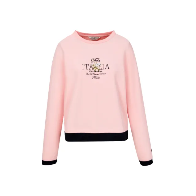 【FILA】女長袖圓領T恤-粉色 5TEA-5731-PK