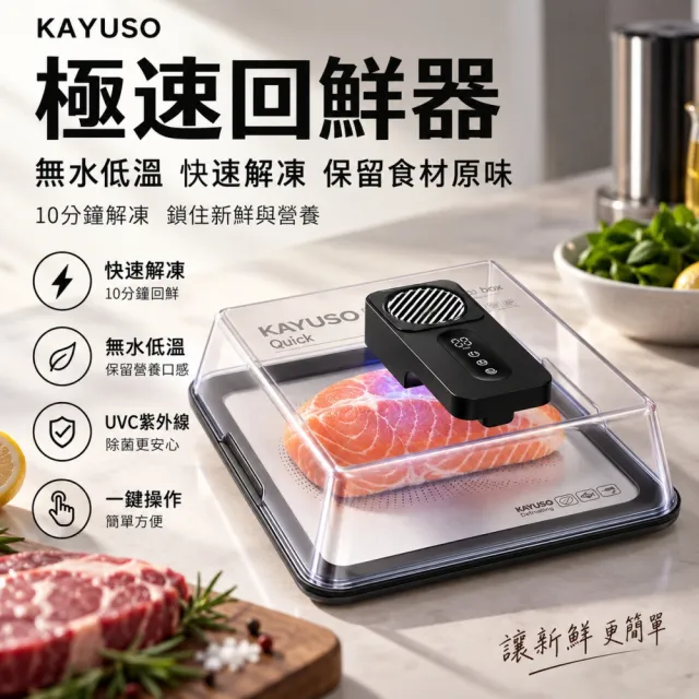 KAYUSO 食物解凍器 牛排解凍機 導熱解凍板 恆溫回鮮器 快速解凍 食材保鮮 廚房解凍工具