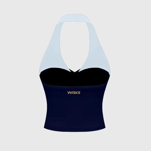 【WISKII】撞色掛脖露背運動背心RIVIERA CONTRAST HALTER TANK