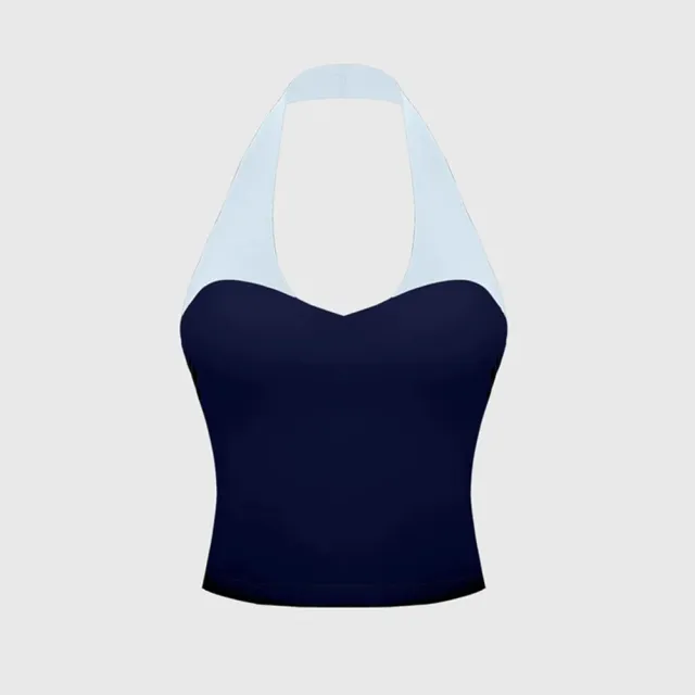 【WISKII】撞色掛脖露背運動背心RIVIERA CONTRAST HALTER TANK