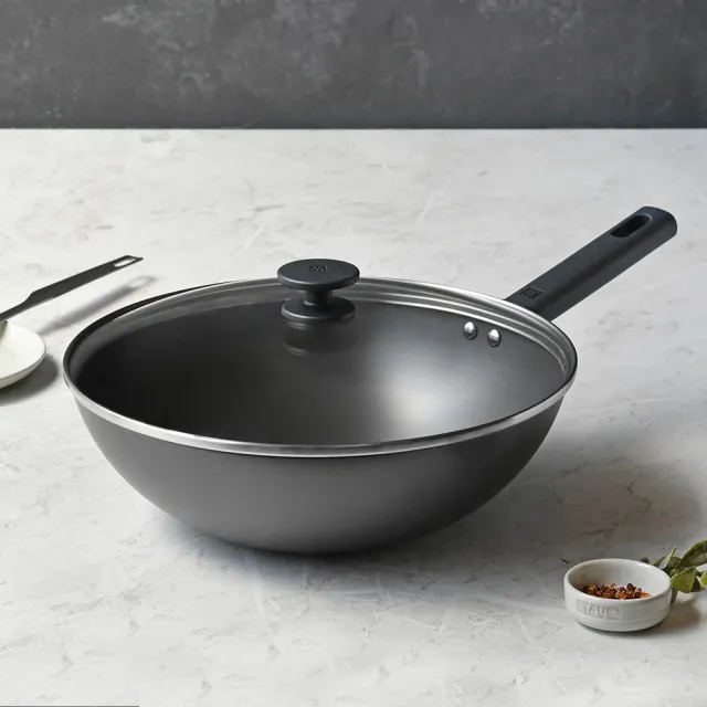 【ZWILLING 德國雙人】SILVER IRON 銀光無塗層不易鏽中式鐵炒鍋30cm-新舊包裝隨機(德國雙人牌集團官方直營)