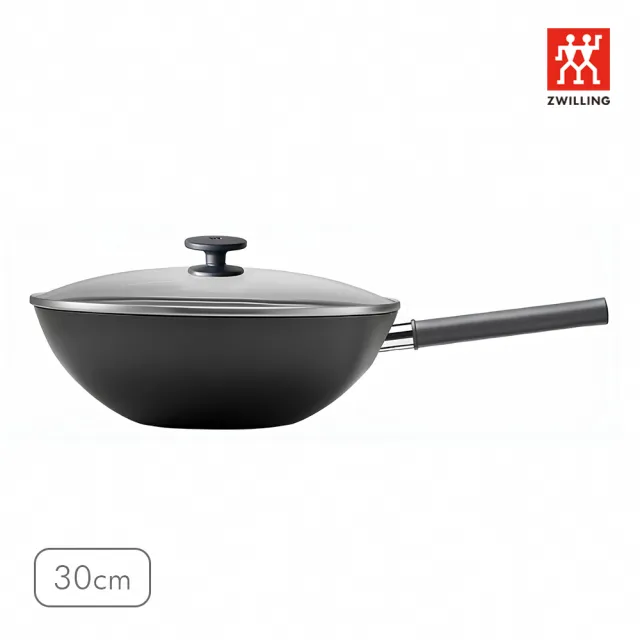 【ZWILLING 德國雙人】SILVER IRON 銀光無塗層不易鏽中式鐵炒鍋30cm-新舊包裝隨機(德國雙人牌集團官方直營)