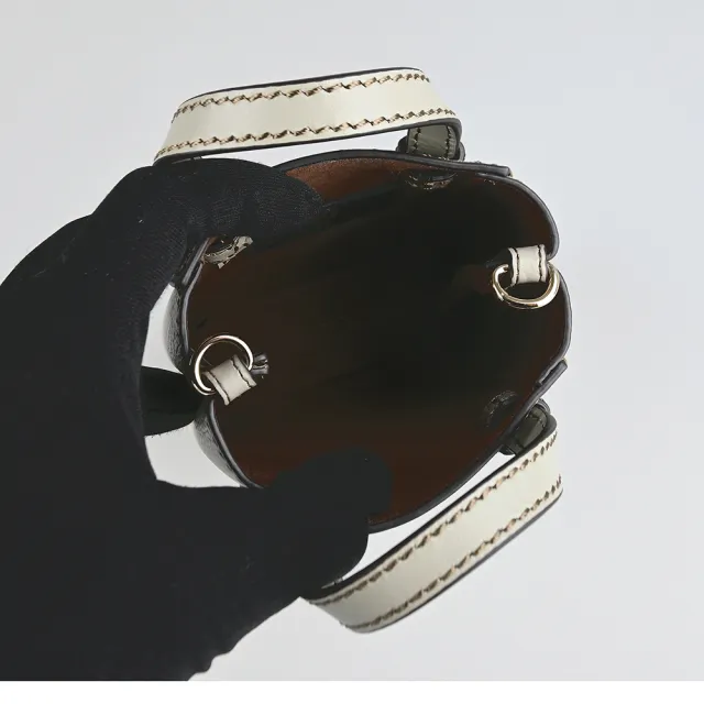 【FURLA 芙拉】FURLA MIASTELLA字母壓印LOGO小牛皮手提斜背兩用包(中/大理石灰x棕)