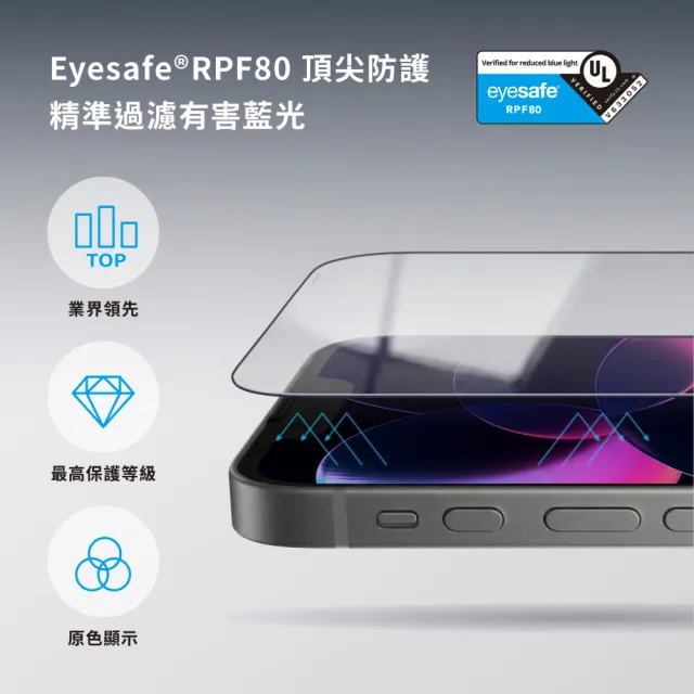 【iMos】iPhone 18 / 17 系列 9M 藍寶石 RPF80低藍光螢幕保護貼