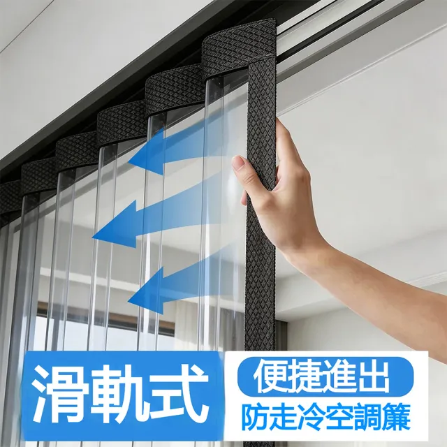 恰好家居 新款滑軌隱形空調門簾 85*200公分 雙鈕磁吸 遮擋簾 隔熱簾 簾子 黨風簾 磁吸簾 預購15天