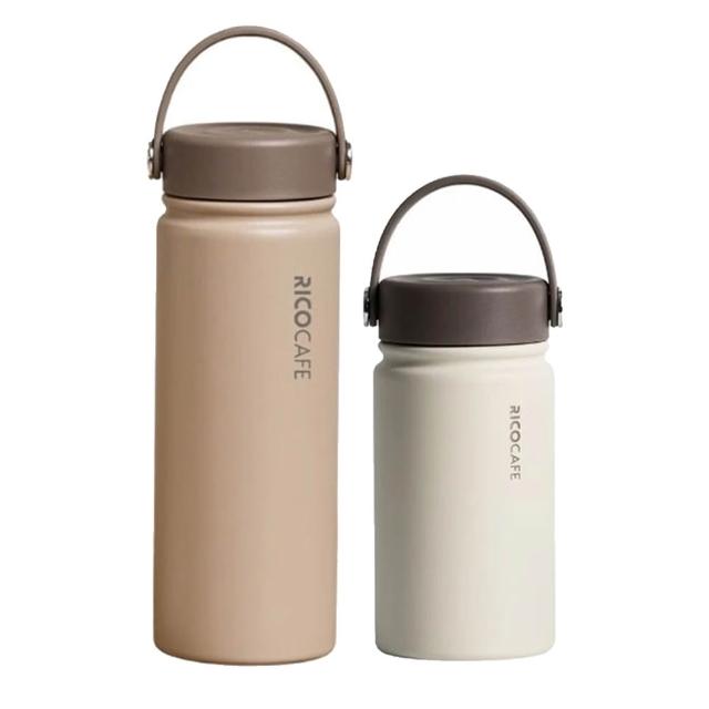 【RICO 瑞可】買大送小 陶瓷易潔層廣口保溫杯(550ml+380ml)(保溫瓶)