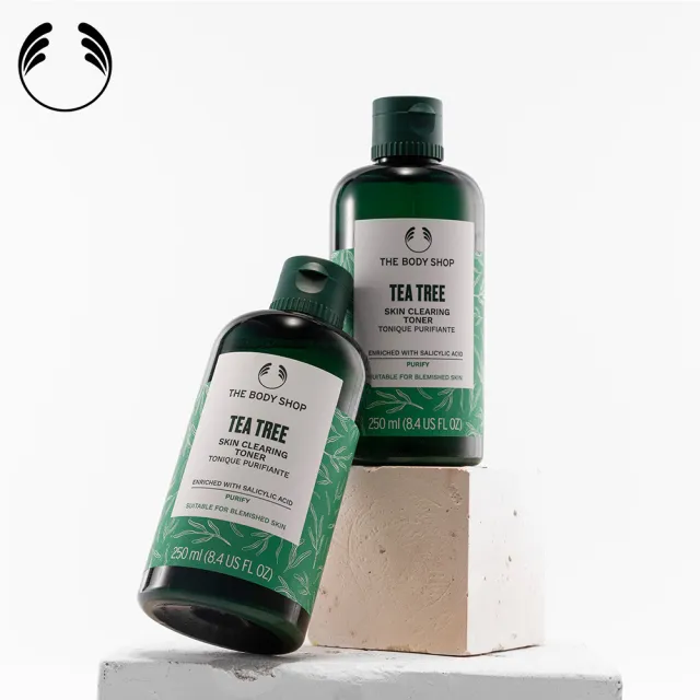 【THE BODY SHOP 美體小舖】茶樹清爽調理組(潔面膠250ML+調理水250ML+修復凝膠15ML)